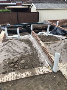 Sewer drainage ground floor install